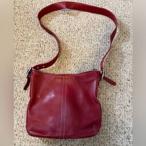 Coach Red Leather Bag